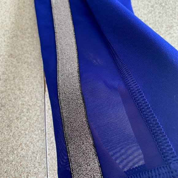 VICTORIA'S SECRET Knock out Blue and Silver Workout Tights - Picture 3 of 7